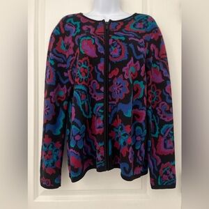 Vintage norm thompson colorful zip up